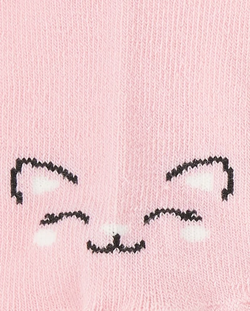 Toddler Girls Cat Ankle Socks 10-Pack