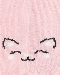 Toddler Girls Cat Ankle Socks 10-Pack