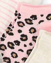 Toddler Girls Cat Ankle Socks 10-Pack