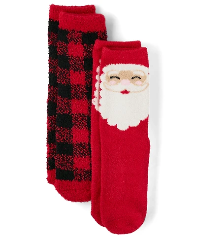 Kids Matching Family Santa Cozy Socks 2-Pack