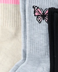 Girls Icon Cushioned Crew Socks 6-Pack