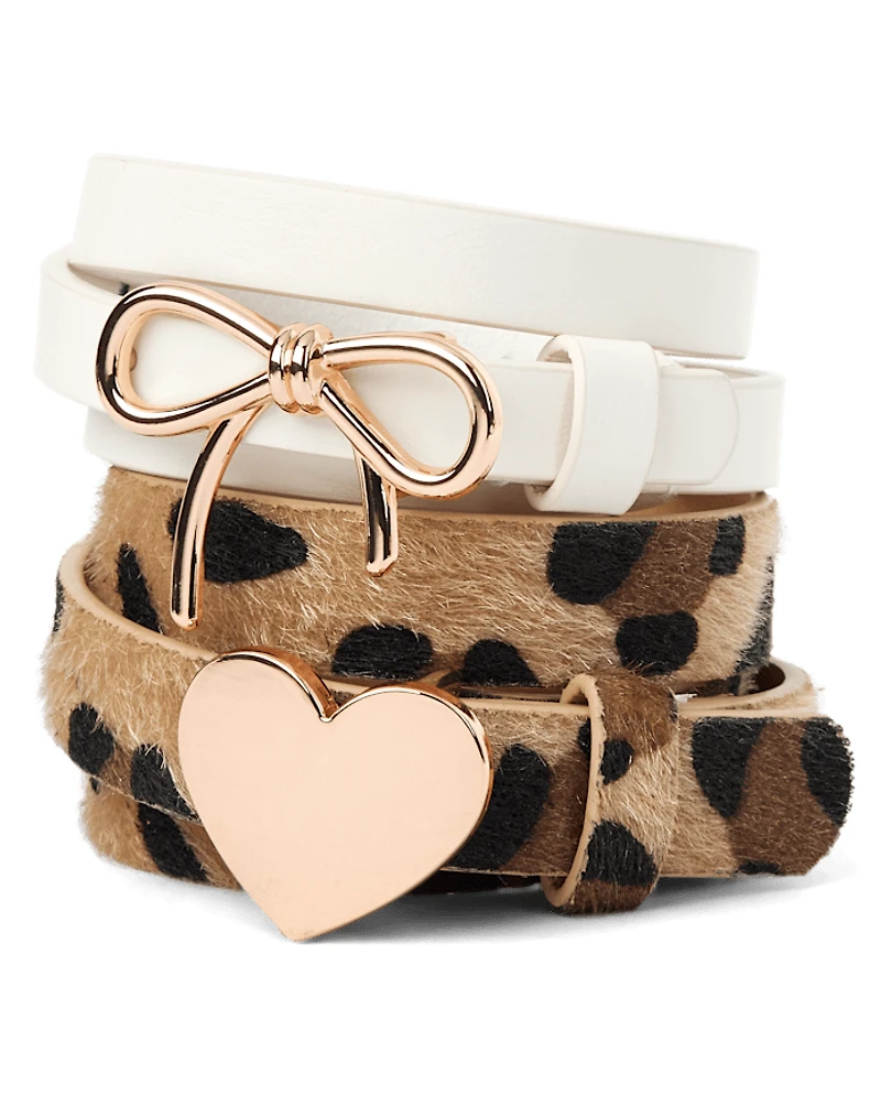 Girls Bow Belt 2-Pack