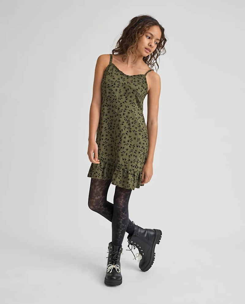 Girls Lace Microfiber Tights