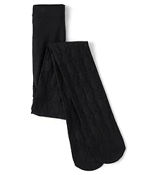 Girls Lace Microfiber Tights