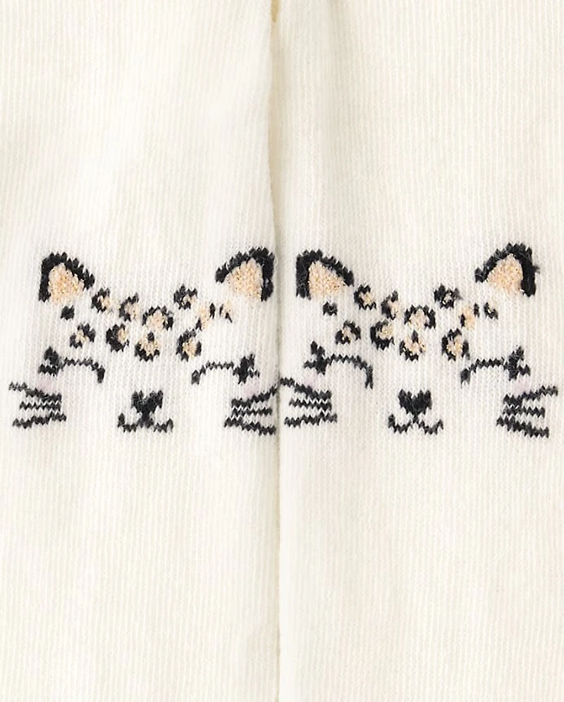 Baby Girls Cat Tights 2-Pack