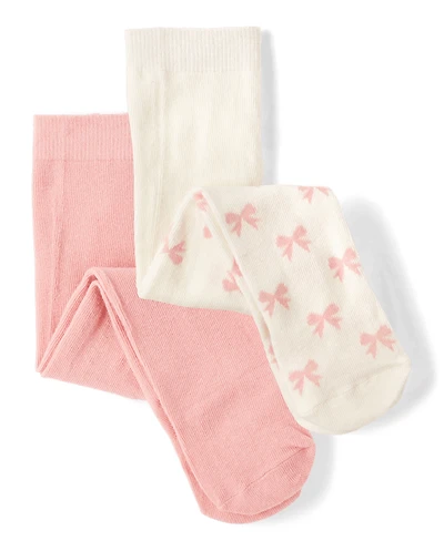 Baby Girls Bow Tights 2-Pack