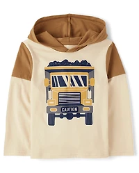 Baby And Toddler Boys Graphic Hooded Top