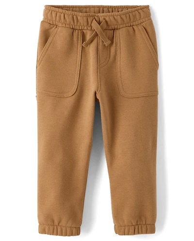 Baby And Toddler Boys Premium Fleece Carpenter Jogger Pants