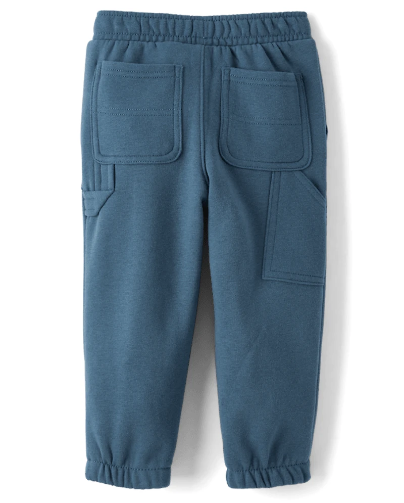 Baby And Toddler Boys Premium Fleece Carpenter Jogger Pants