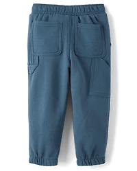 Baby And Toddler Boys Premium Fleece Carpenter Jogger Pants