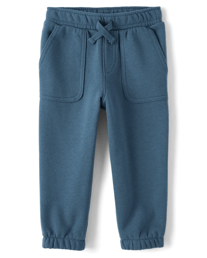 Baby And Toddler Boys Premium Fleece Carpenter Jogger Pants