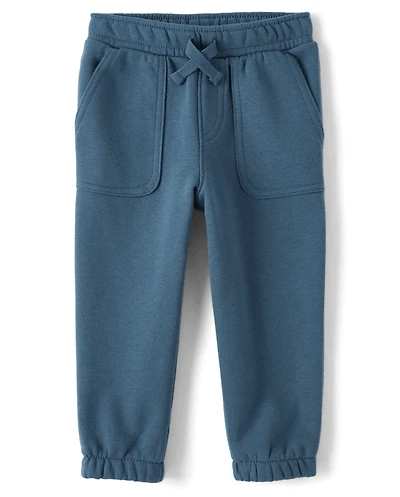 Baby And Toddler Boys Premium Fleece Carpenter Jogger Pants