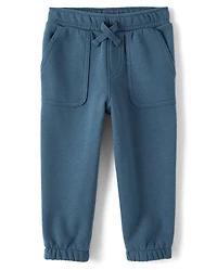 Baby And Toddler Boys Premium Fleece Carpenter Jogger Pants