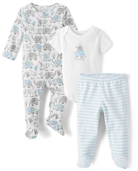 Baby Boys Elephant 3-Piece Take Me Home Set