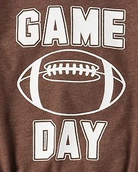 Baby Football Game Day Graphic Bubble Bodysuit