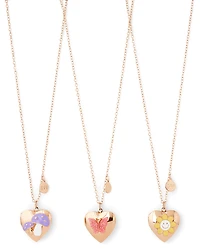 Girls Butterfly BFF Locket Necklace 3-Pack