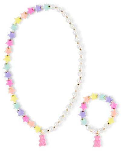 Girls Candy Bear 2-Piece Jewelry Set