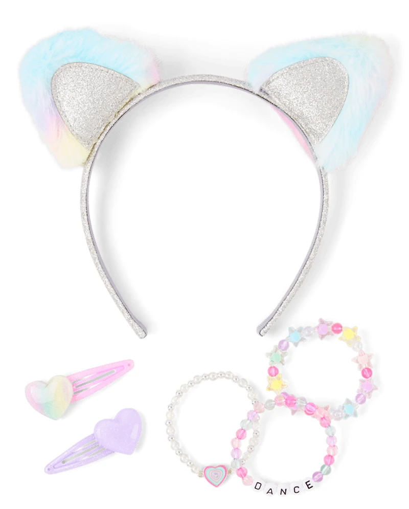Girls Cat 6-Piece Hair Set