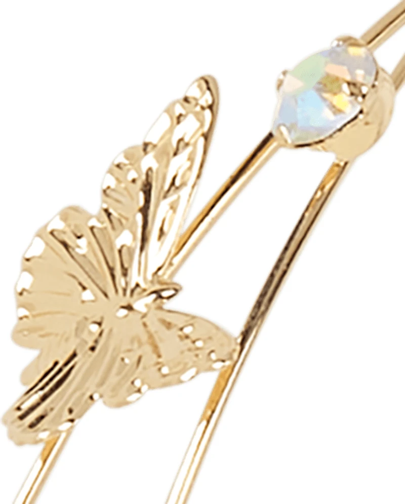 Bandeau papillon orné de bijoux pour filles