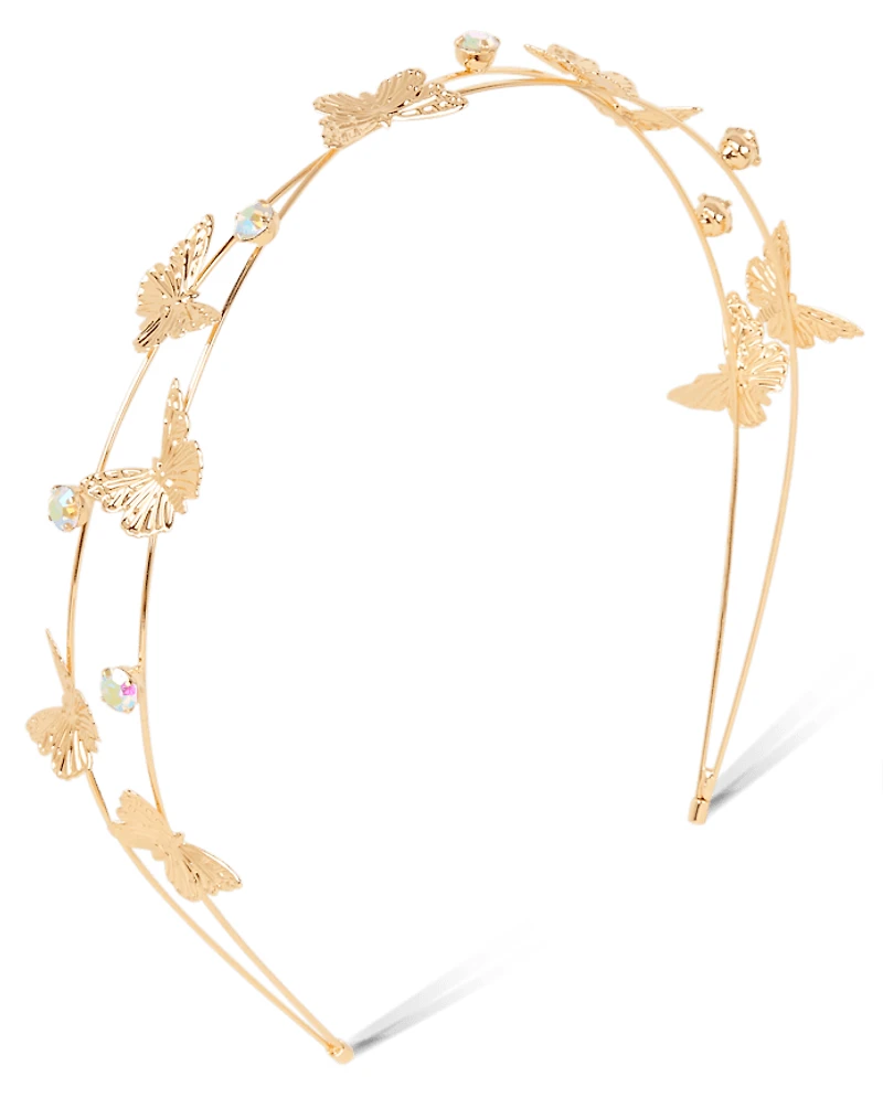 Girls Jeweled Butterfly Headband
