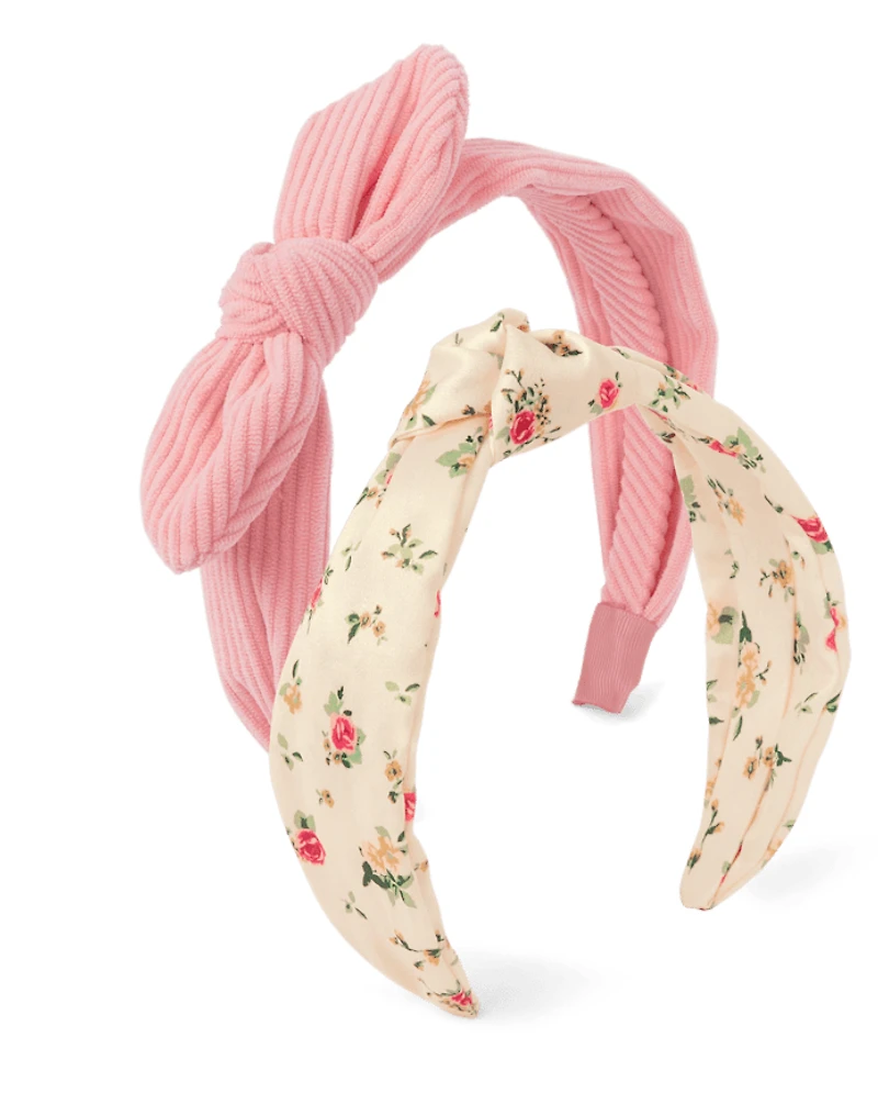 Lot de 2 bandeaux floraux pour filles