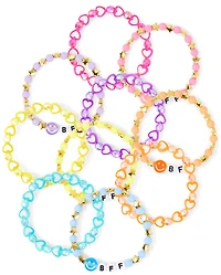 Girls BFF Beaded Bracelet 10-Pack