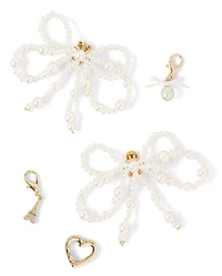 Girls Bow Shoelace Charm 5-Pack