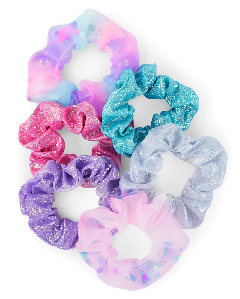 Girls Sequin Scrunchie 6-Pack