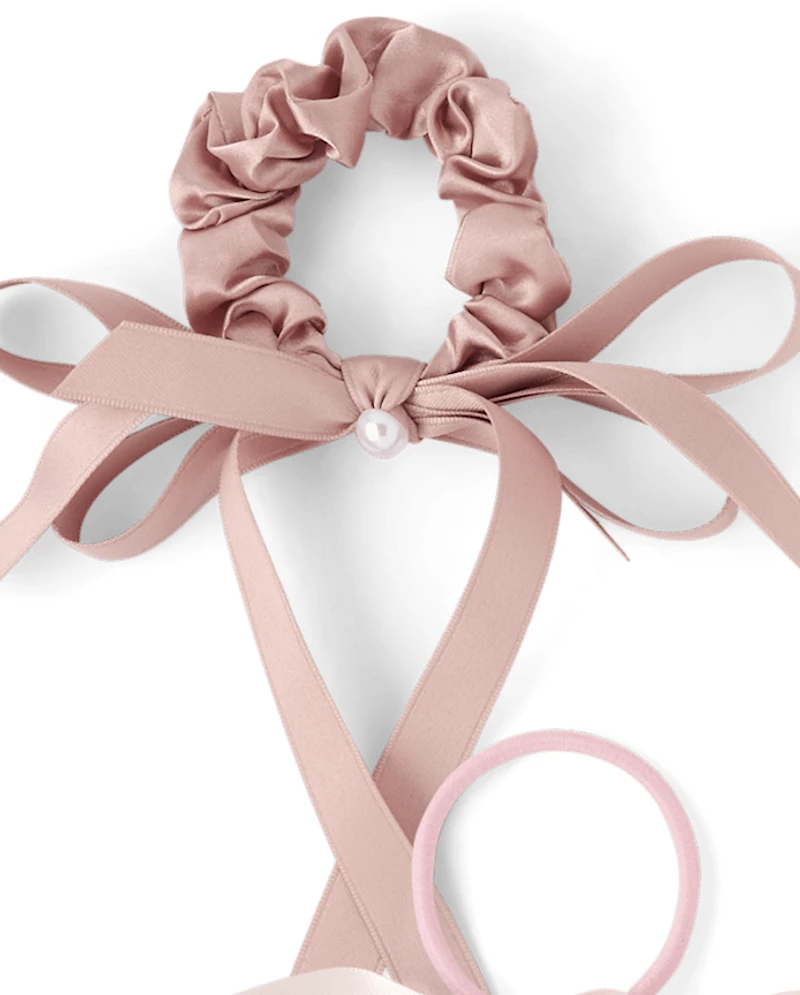 Girls Bow Scrunchie 6-Pack