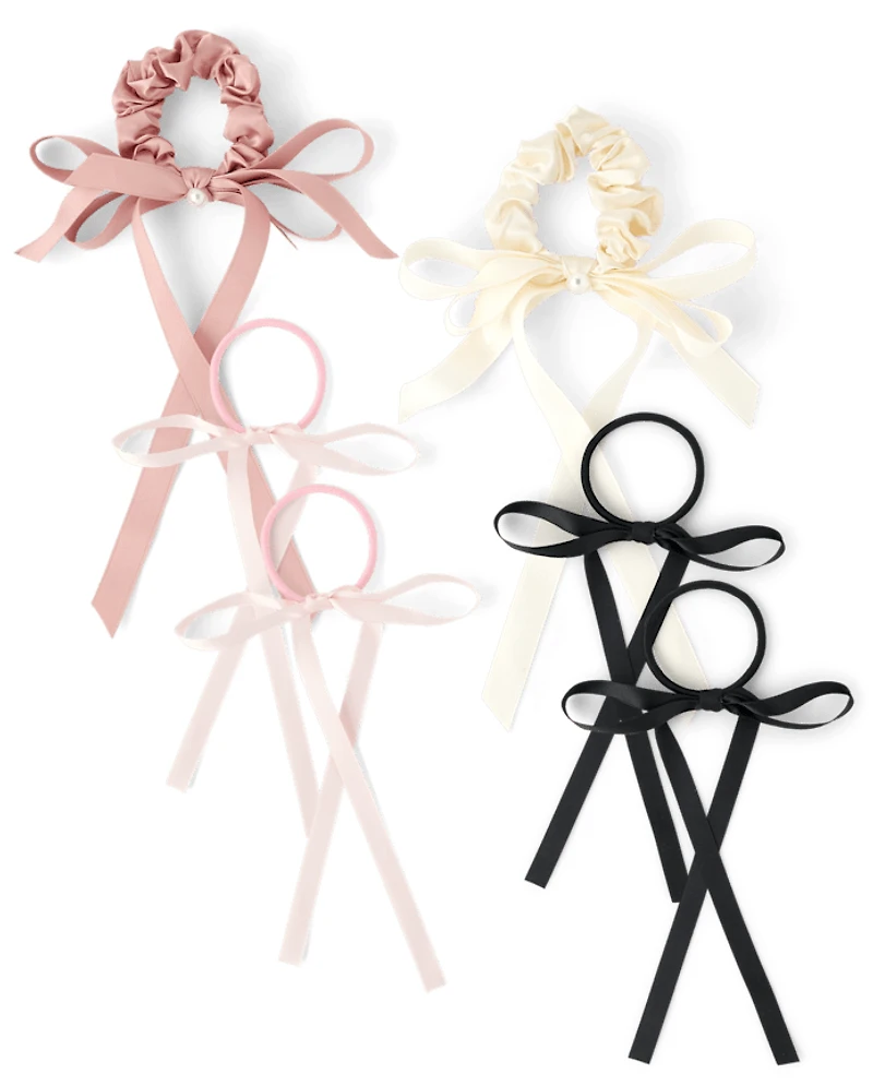 Girls Bow Scrunchie 6-Pack