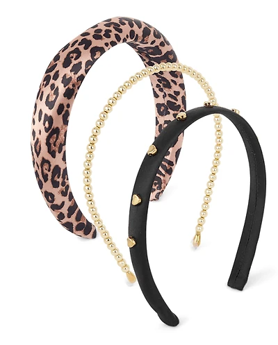 Girls Leopard Headband 3-Pack
