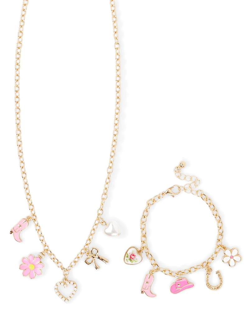 Girls Western Charm 2-Piece Jewelry Set
