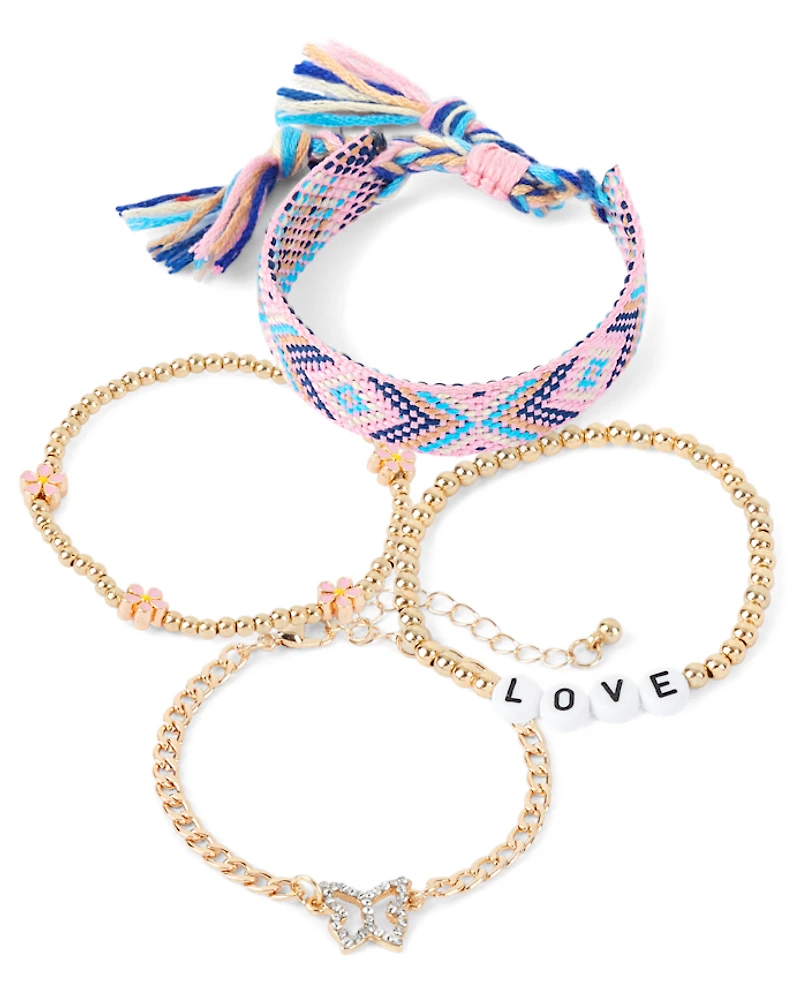 Girls Butterfly Bracelet 4-Pack