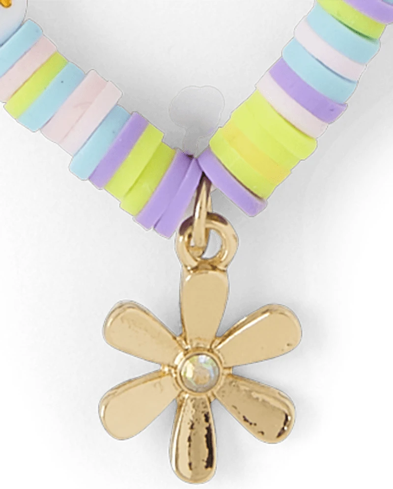 Girls Floral BFF Necklace 2-Pack