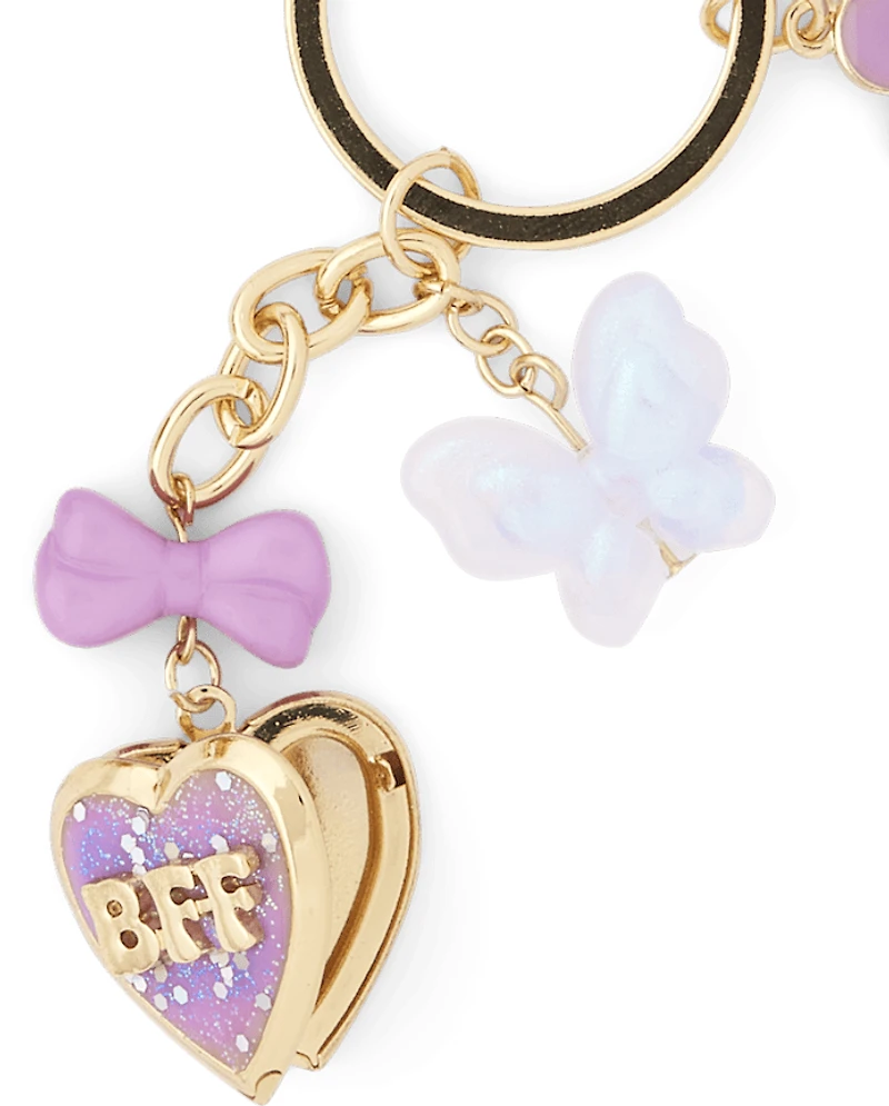 Girls BFF Charm Keychain 2-Pack