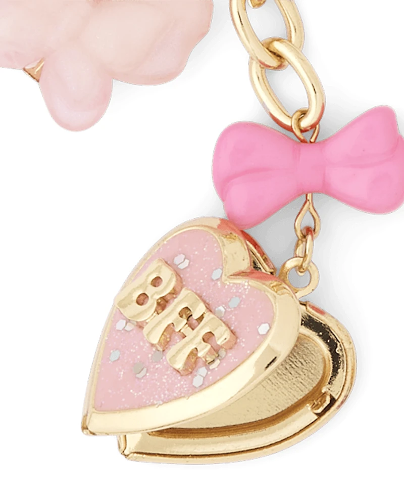 Girls BFF Charm Keychain 2-Pack