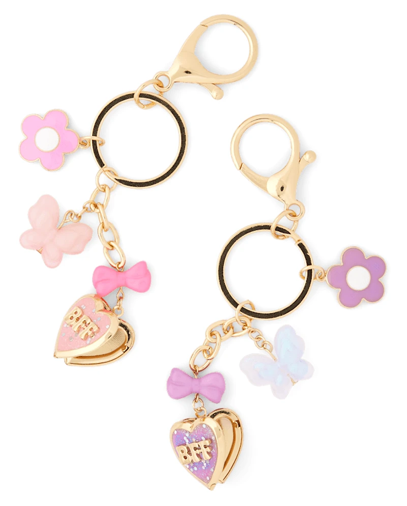 Girls BFF Charm Keychain 2-Pack