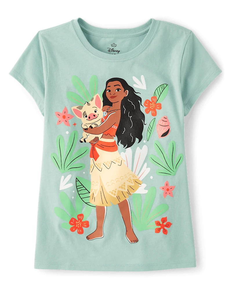 Girls Moana™ Flowers Graphic Tee
