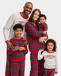 Pyjamas de Noël assortis pour adultes et toute la famille, en coton flanelle