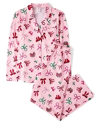 Womens Mommy And Me Holiday Bow Pajamas
