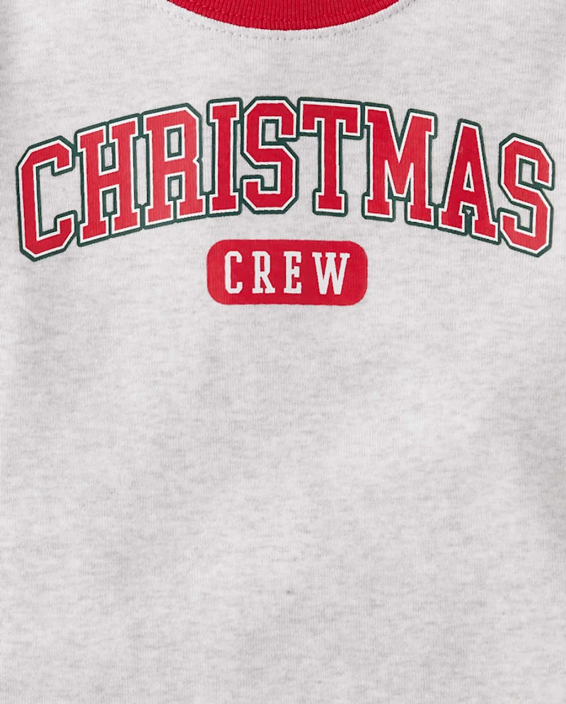 Baby And Toddler Matching Family Christmas Crew Snug Fit Cotton Flannel Pajamas