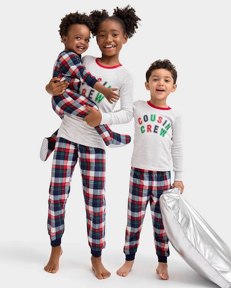Kids Cousin Crew Snug Fit Cotton And Microfleece Pajamas