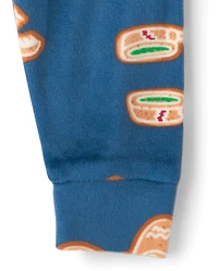 Baby And Toddler Boys Gingerbread Gamer Snug Fit Velour Pajamas
