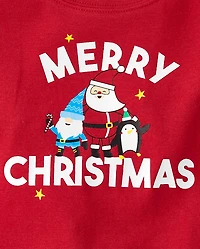 Toddler Matching Family Merry Christmas Cotton And Microfleece Pajamas