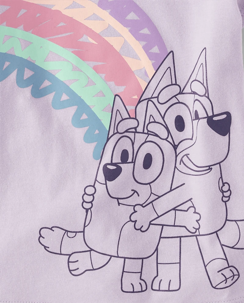 Toddler Girls Bluey™ Rainbow Graphic Tee