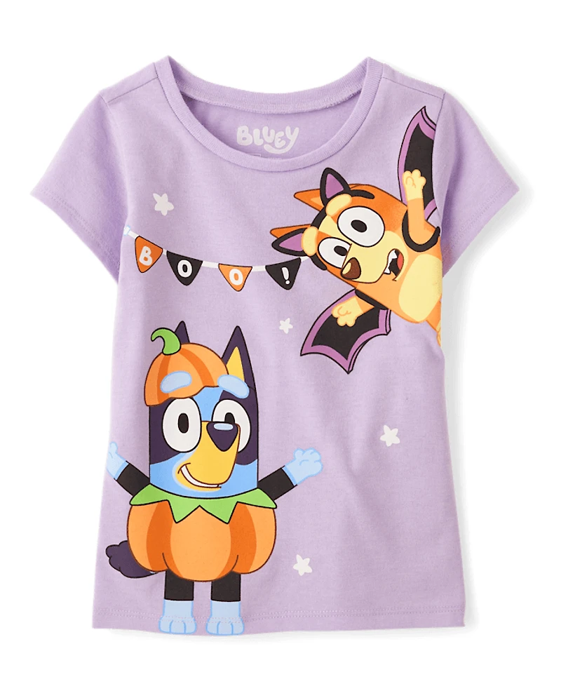 T-shirt graphique Bluey™ pour petites filles, motif Halloween