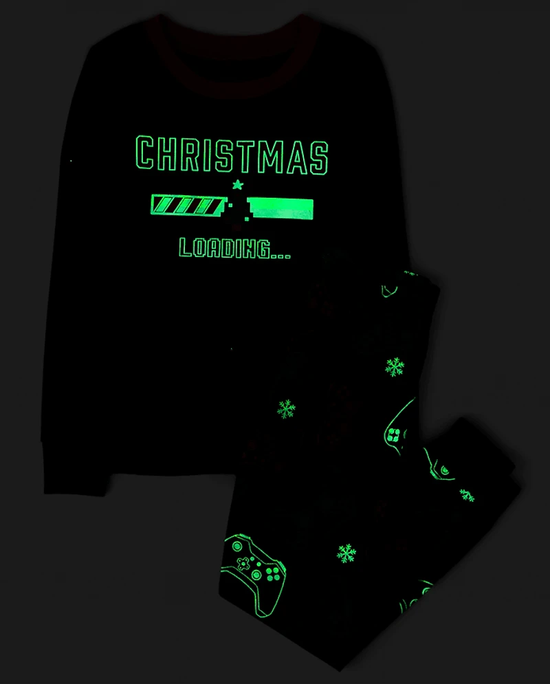Kids Christmas Gamer Snug Fit Cotton Pajamas
