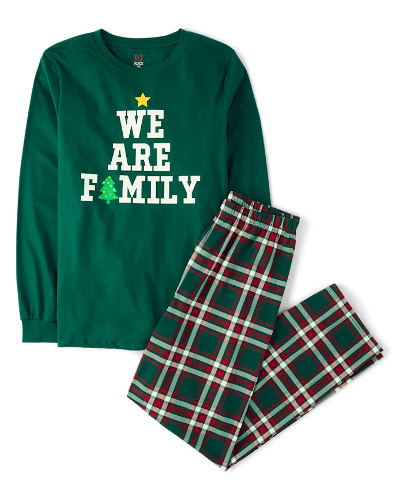 Pyjamas en coton assortis pour adultes « We Are Family »