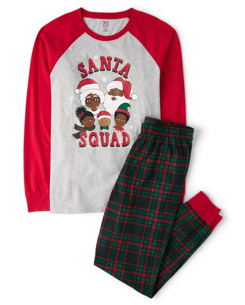 Adult Matching Family Santa Squad Cotton Pajamas
