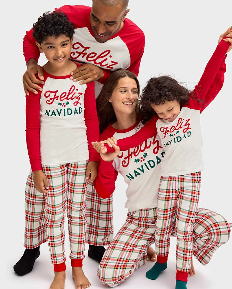 Adult Matching Family Feliz Navidad Cotton Pajamas